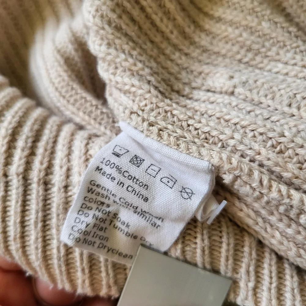kids Cream Knit Cardigan Sweater 4y